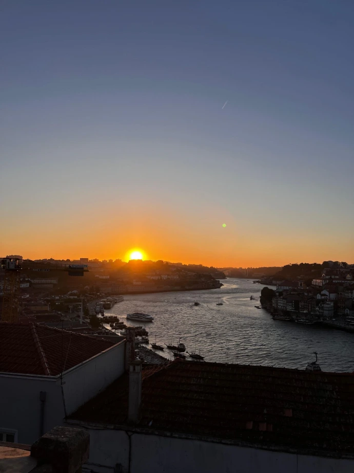 Pôr do sol no Jardim do Morro, Porto